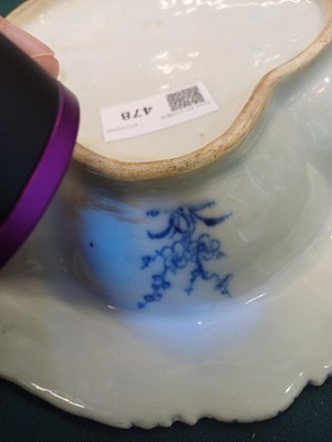 Lot 478 - A Chinese blue and white shaving dish, Qing dynasty, 19th century