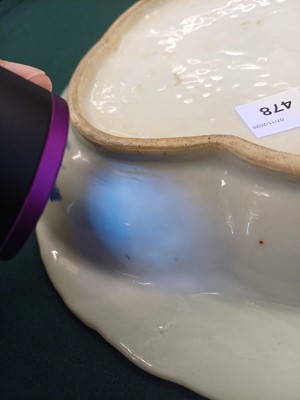 Lot 478 - A Chinese blue and white shaving dish, Qing dynasty, 19th century