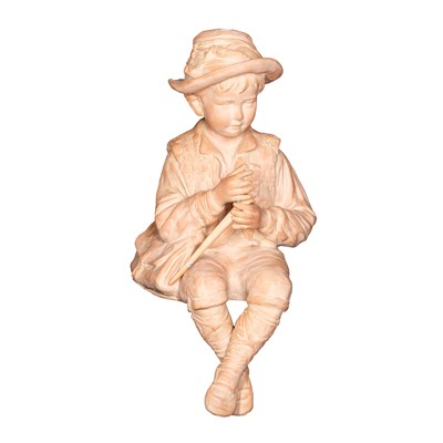 Lot 158 - A terracotta sculpture of a seated boy, contemporary