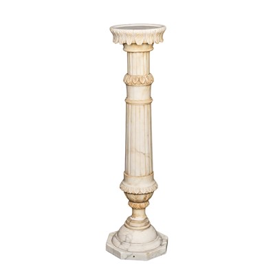 Lot 46 - An alabaster column pedestal