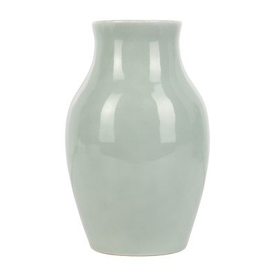 Lot 280 - A Chinese celadon-glazed ovoid vase, Qing dynasty, Kangxi mark