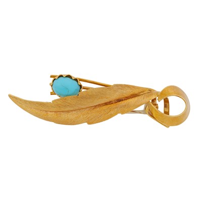 Lot 46 - Unoaerre | A turquoise brooch