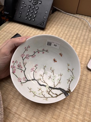 Lot 68 - A Chinese famille-rose 'blossoms' bowl, Qing dynasty, Xianfeng mark and possibly of the period
