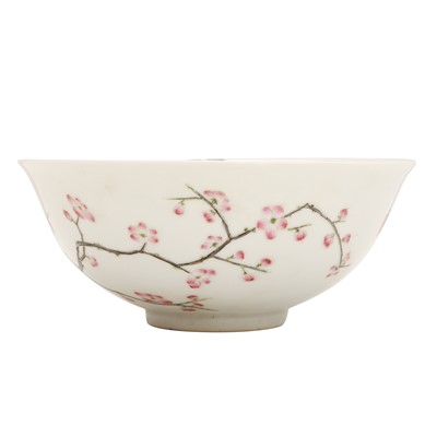 Lot 68 - A Chinese famille-rose 'blossoms' bowl, Qing dynasty, Xianfeng mark and possibly of the period