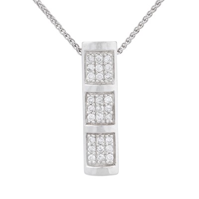 Lot 249 - A diamond bar pendant necklace, circa 2004