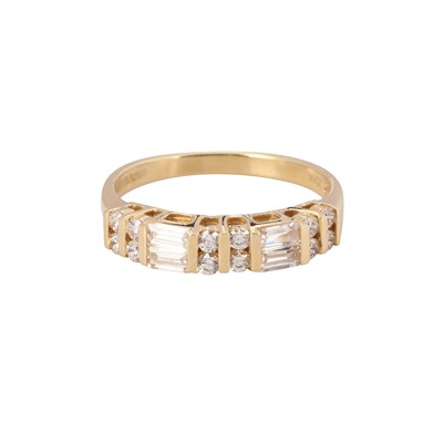 Lot 198 - A cubic zirconia half eternity ring