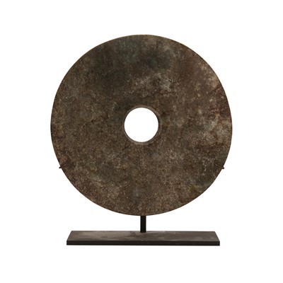 Lot 161 - A Chinese jade 'bi' disc, possibly Neolithic period