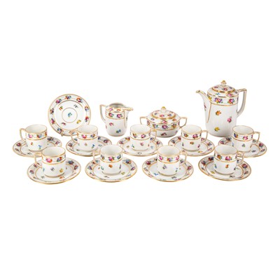 Lot 363 - A Schumann part coffee service in 'Empress' Dresden flowers pattern
