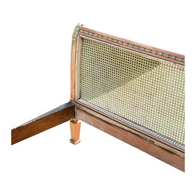 Lot 44 - A French Louis XVI style painted king size bed