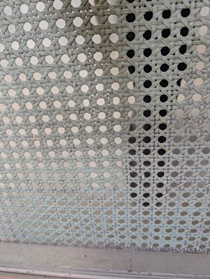 Lot 44 - A French Louis XVI style painted king size bed