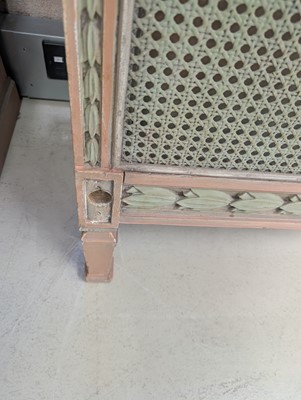 Lot 44 - A French Louis XVI style painted king size bed