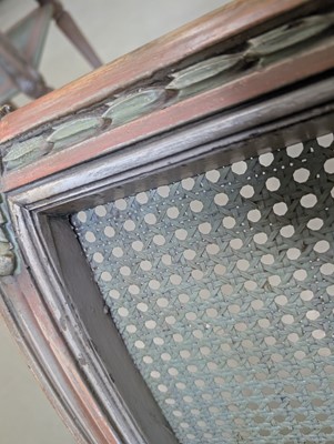 Lot 44 - A French Louis XVI style painted king size bed