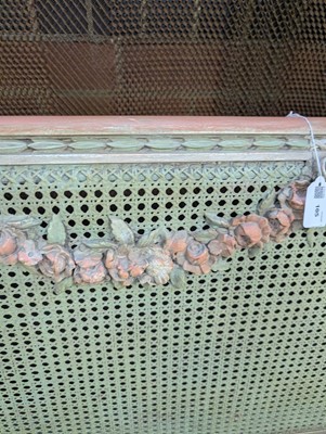 Lot 44 - A French Louis XVI style painted king size bed