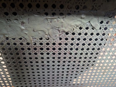 Lot 44 - A French Louis XVI style painted king size bed