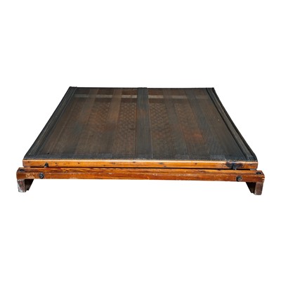 Lot 44 - A French Louis XVI style painted king size bed