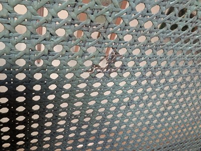 Lot 44 - A French Louis XVI style painted king size bed