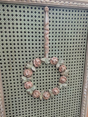 Lot 42 - A French Louis XVI style painted press cupboard