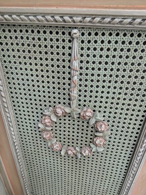 Lot 42 - A French Louis XVI style painted press cupboard