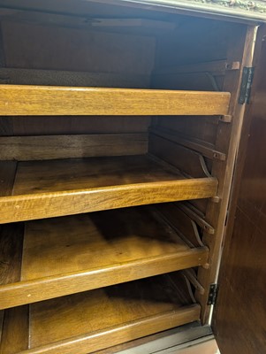 Lot 42 - A French Louis XVI style painted press cupboard