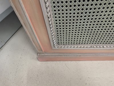 Lot 42 - A French Louis XVI style painted press cupboard