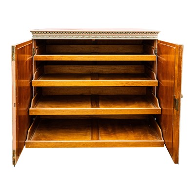 Lot 42 - A French Louis XVI style painted press cupboard