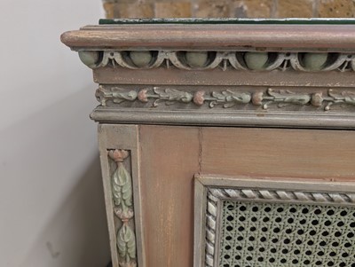 Lot 42 - A French Louis XVI style painted press cupboard