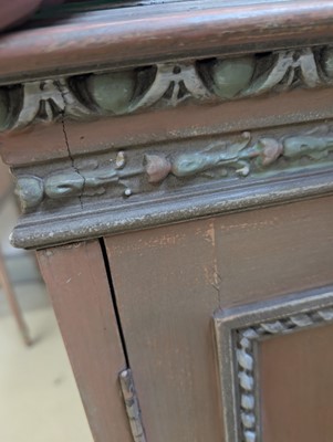 Lot 42 - A French Louis XVI style painted press cupboard