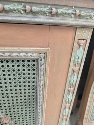 Lot 42 - A French Louis XVI style painted press cupboard