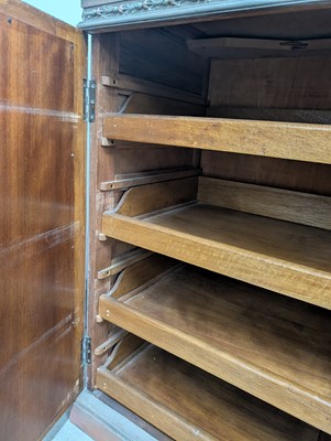 Lot 42 - A French Louis XVI style painted press cupboard