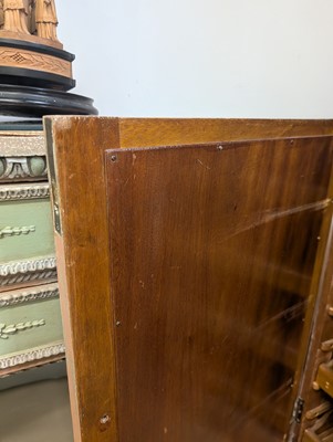 Lot 42 - A French Louis XVI style painted press cupboard