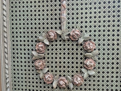 Lot 42 - A French Louis XVI style painted press cupboard