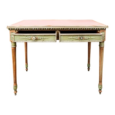 Lot 43 - A French Louis XVI style painted side table