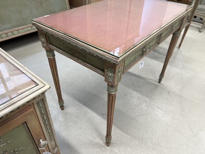 Lot 43 - A French Louis XVI style painted side table