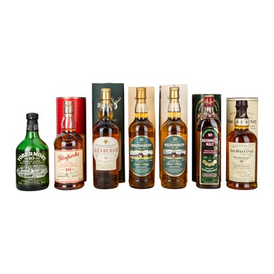 Lot 147 - A selection of 10 year olds - 7 bottles