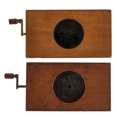 Lot 2 - A Wooden Mechanical Astronomical Magic Lantern Slide