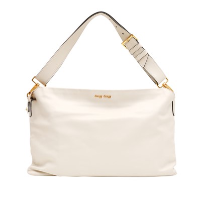Lot 187 - Miu Miu Ivory Oversized Shoulder Bag