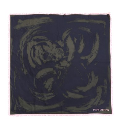 Lot 454 - Louis Vuitton Black Abstract Silk Scarf