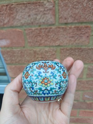 Lot 64 - ♦ A fine and rare Chinese doucai 'lotus' water pot, Qing dynasty, Qianlong mark and of the period