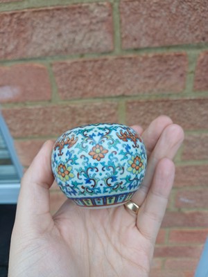 Lot 64 - ♦ A fine and rare Chinese doucai 'lotus' water pot, Qing dynasty, Qianlong mark and of the period