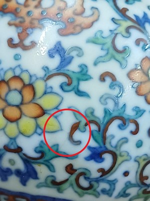 Lot 64 - ♦ A fine and rare Chinese doucai 'lotus' water pot, Qing dynasty, Qianlong mark and of the period