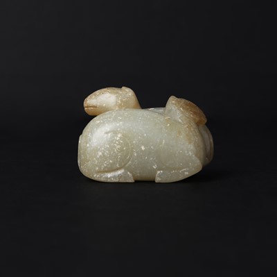 Lot 79 - A Chinese celadon jade 'horses' carving, probably Liao / Jin dynasty