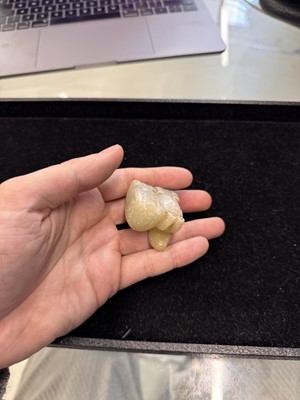 Lot 79 - A Chinese celadon jade 'horses' carving, probably Liao / Jin dynasty