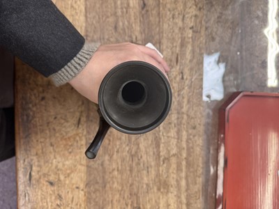 Lot 34 - A fine Japanese bronze ewer, Edo period