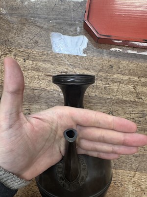 Lot 34 - A fine Japanese bronze ewer, Edo period