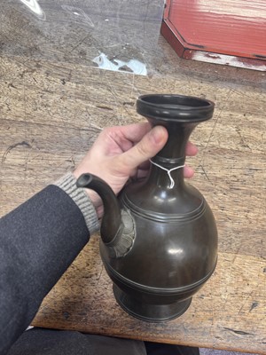 Lot 34 - A fine Japanese bronze ewer, Edo period