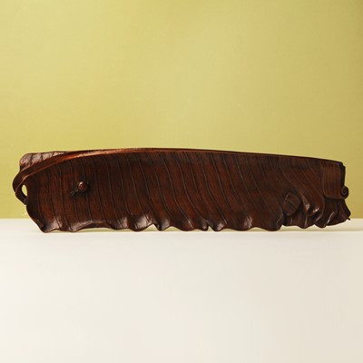 Lot 808 - A Japanese fruitwood tray for tea ceremony, Meiji period