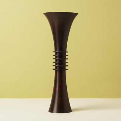 Lot 802 - A Japanese bronze vase by Takamura Toyochika (1890-1972), Meiji - Showa era
