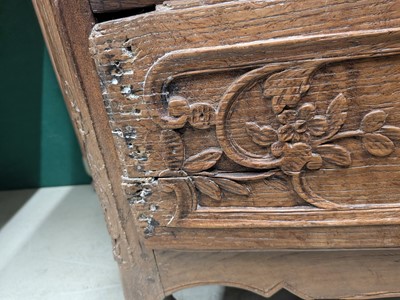 Lot 27 - A French Provincial oak chest of drawers, early 19th century
