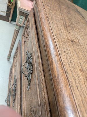 Lot 27 - A French Provincial oak chest of drawers, early 19th century