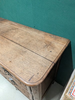 Lot 27 - A French Provincial oak chest of drawers, early 19th century